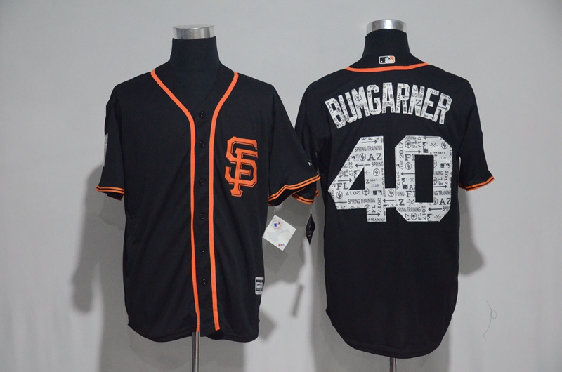 2017 MLB San Francisco Giants #40 Bumgarner Black Spring Training Jersey